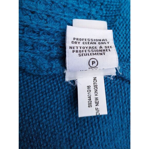 Diane von Furstenberg  womens small cashmere wool sweater cobalt blue - Picture 9 of 9